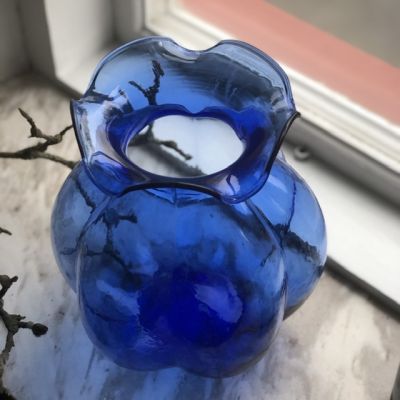 Ваза большая синий цветок