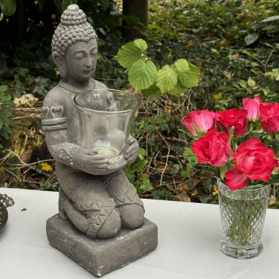 Статуэтка подсвечник Будда 36 см бетон