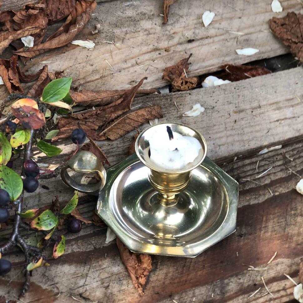 Подсвечник Восмиугольник латунь