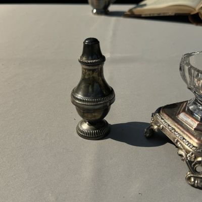 Перечница 9 см мельхиор патина 