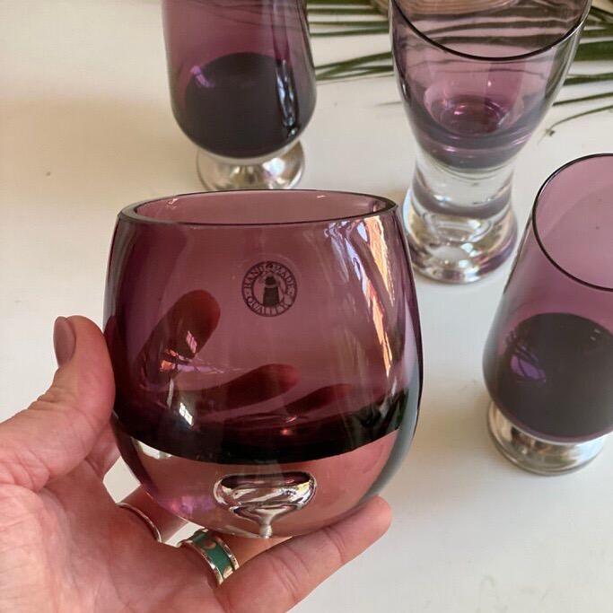 Бокал 9 см марганец хрусталь