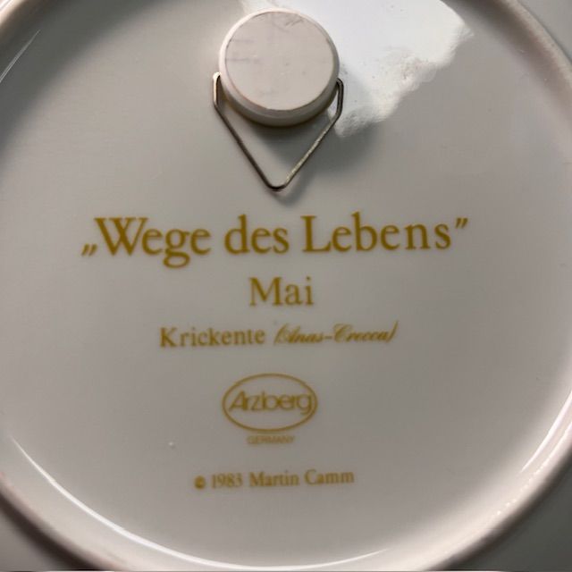 Тарелка Arzberg Birds of the Country Year Май 17 см фарфор Германия