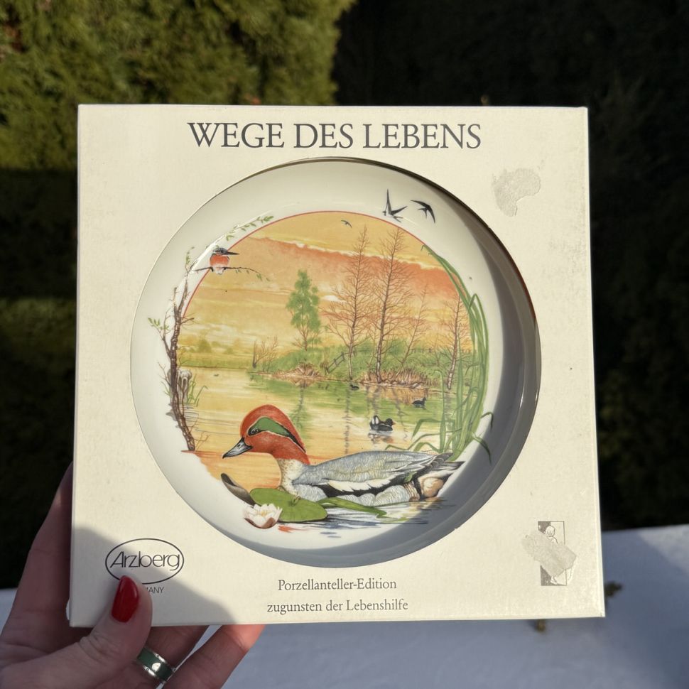 Тарелка Arzberg Birds of the Country Year Май 17 см фарфор Германия