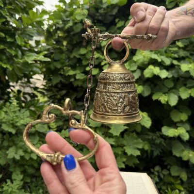 Колокол подвесной Кот латунь