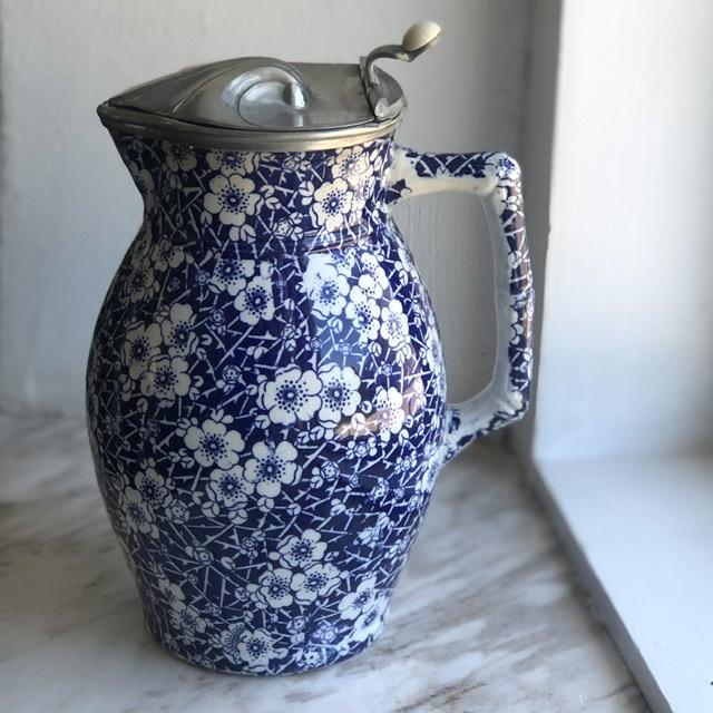 Кувшин старинный с крышкой, олово, Англия