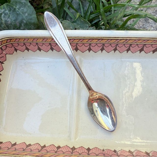 Ложка кофейная 9 см серебрение 100 по стали