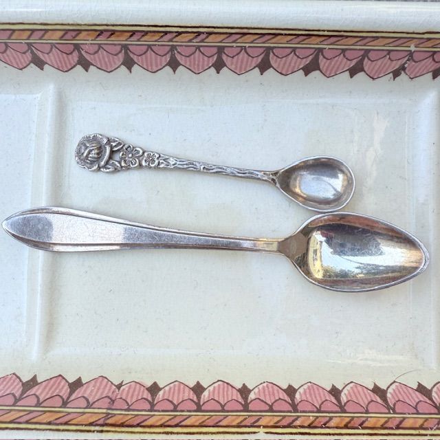 Ложка кофейная 9 см серебрение 100 по стали