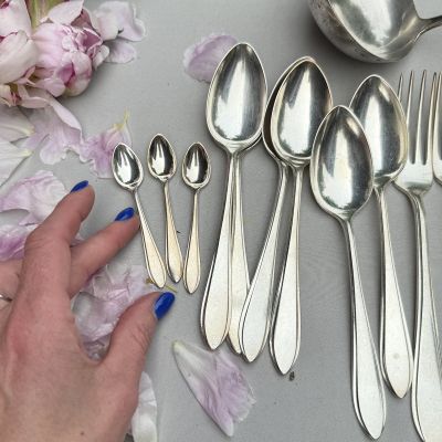 Ложка кофейная 9 см серебрение 100 по стали