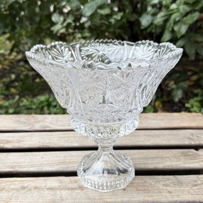 Ваза фруктовница 20 см хрусталь 