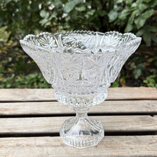 Ваза фруктовница 20 см хрусталь 