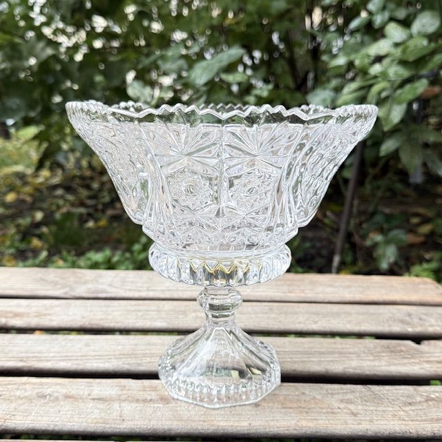 Ваза фруктовница 20 см хрусталь 