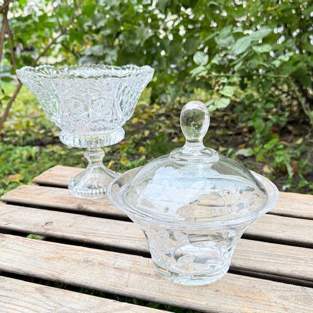 Ваза фруктовница 20 см хрусталь 