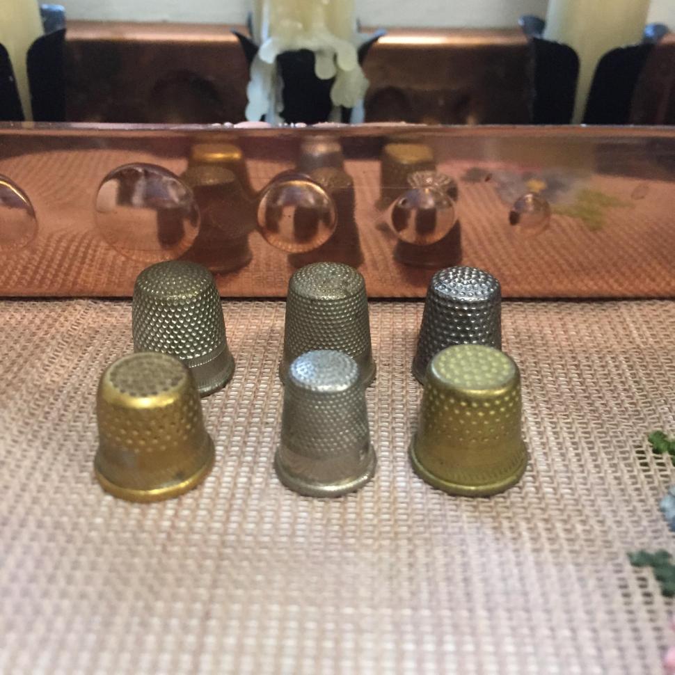 Наперсток металл латунь набор 6 шт.