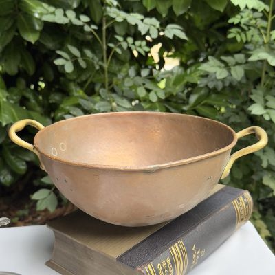 Таз для варенья с круглым дном 33 см медь латунь