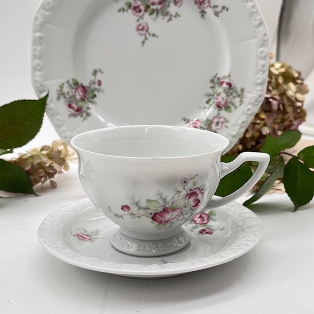 Чайная пара Rosenthal Maria Classic Rose розовые цветы 200 мл Германия