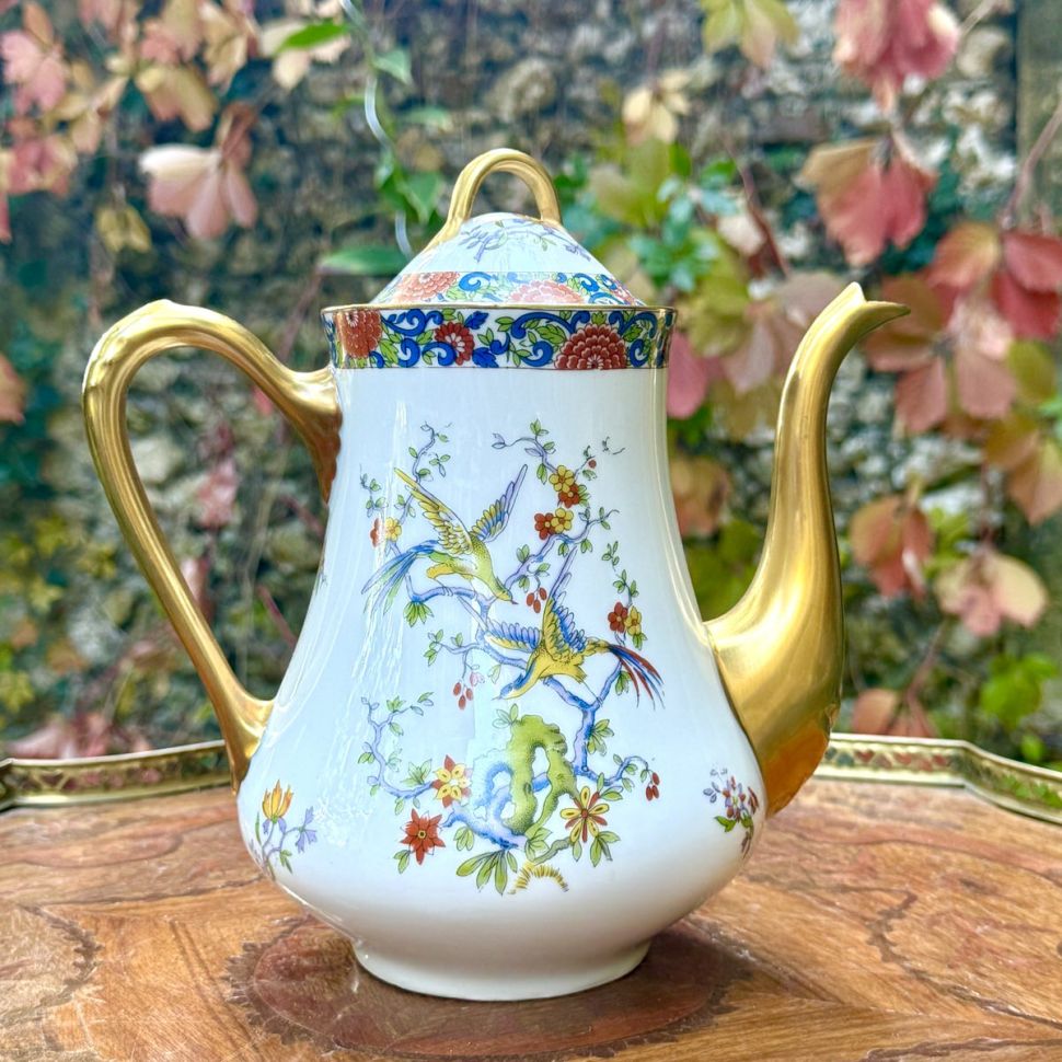 Чайник кофейник Limoges MF 1,4 л фарфор Франция конец 19 в. 