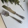Вилка и нож для рыбы набор 26 см серебрение Арнуво Франция
