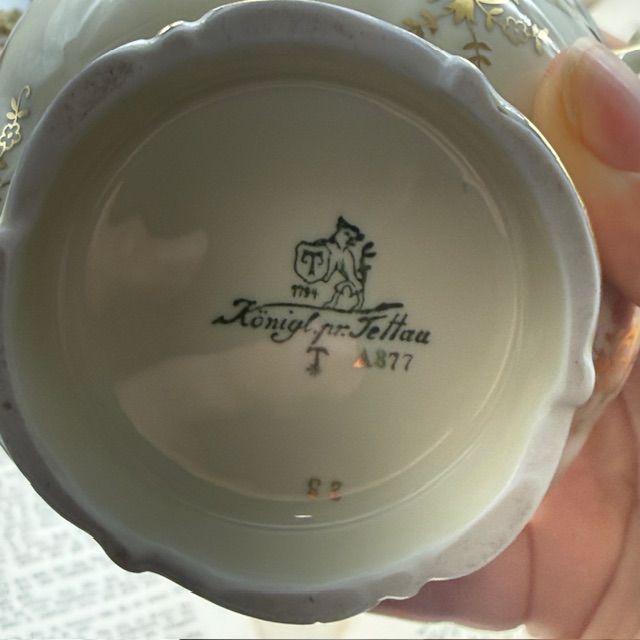 Чайник молочник сахарница Konigl pr. Tettau набор 3 предмета Германия