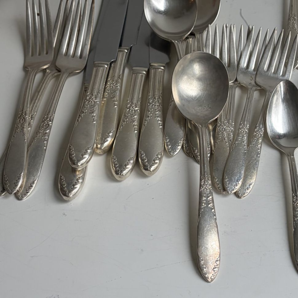 Ложка чайная 15 см King Edward National Silver Company серебрение 