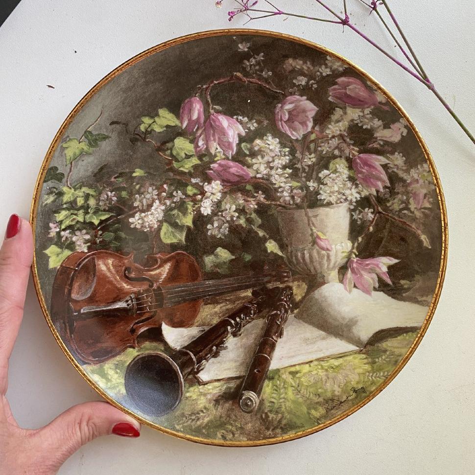 Тарелка 22 см Royal Mosa Stilleven in de Muziekkamer номерная Голландия