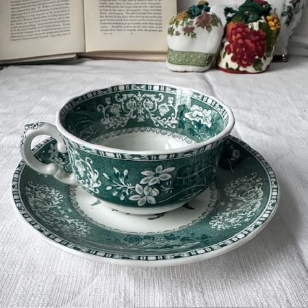 Чайная пара Spode Green Camilla 200 мл фарфор Англия