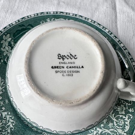 Чайная пара Spode Green Camilla 200 мл фарфор Англия