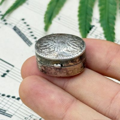 Шкатулка мини 2 см серебро 