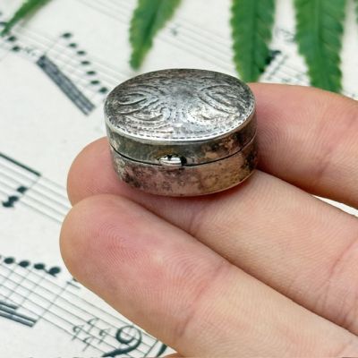 Шкатулка мини 2 см серебро 