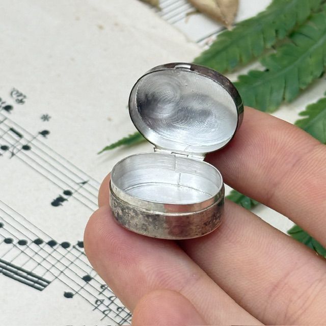 Шкатулка мини 2 см серебро 