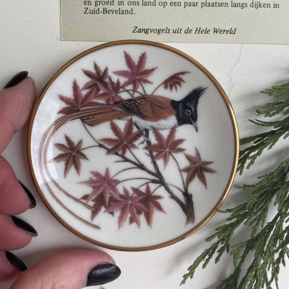 Тарелка 8 см Franklin Songbirds 1981 Flycatcher