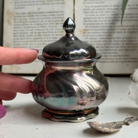 Сахарница 8 см фарфор серебрение Германия