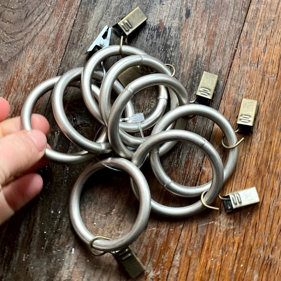 Кольцо прищепка для штор набор 6 шт. металл