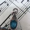 Кулон подвеска Крест 5 см топазы серебро