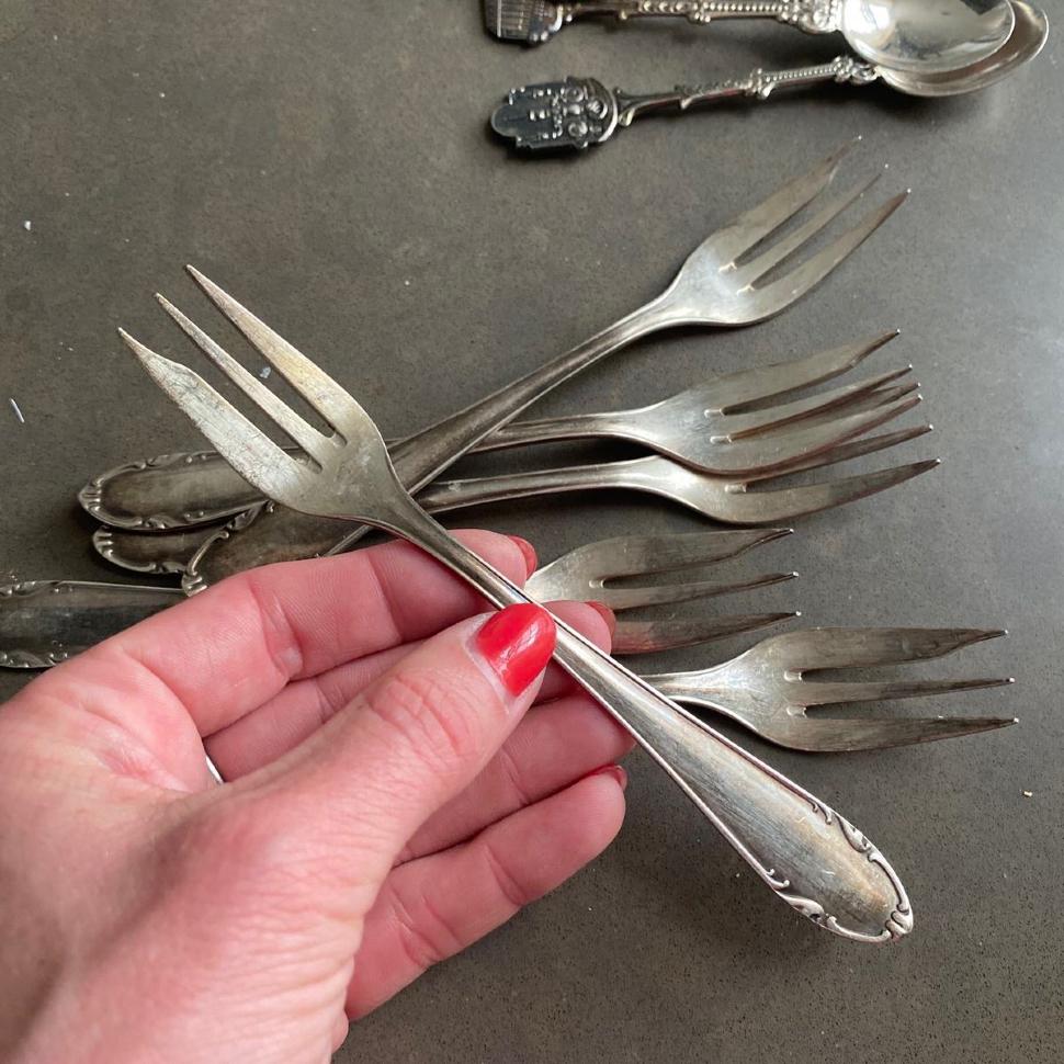 Вилка десерт-устрицы 16 см мельхиор