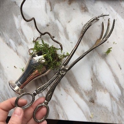 Щипцы большие куриные лапы, серебрение