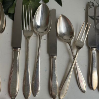 Вилка трезубец 18 см серебрение