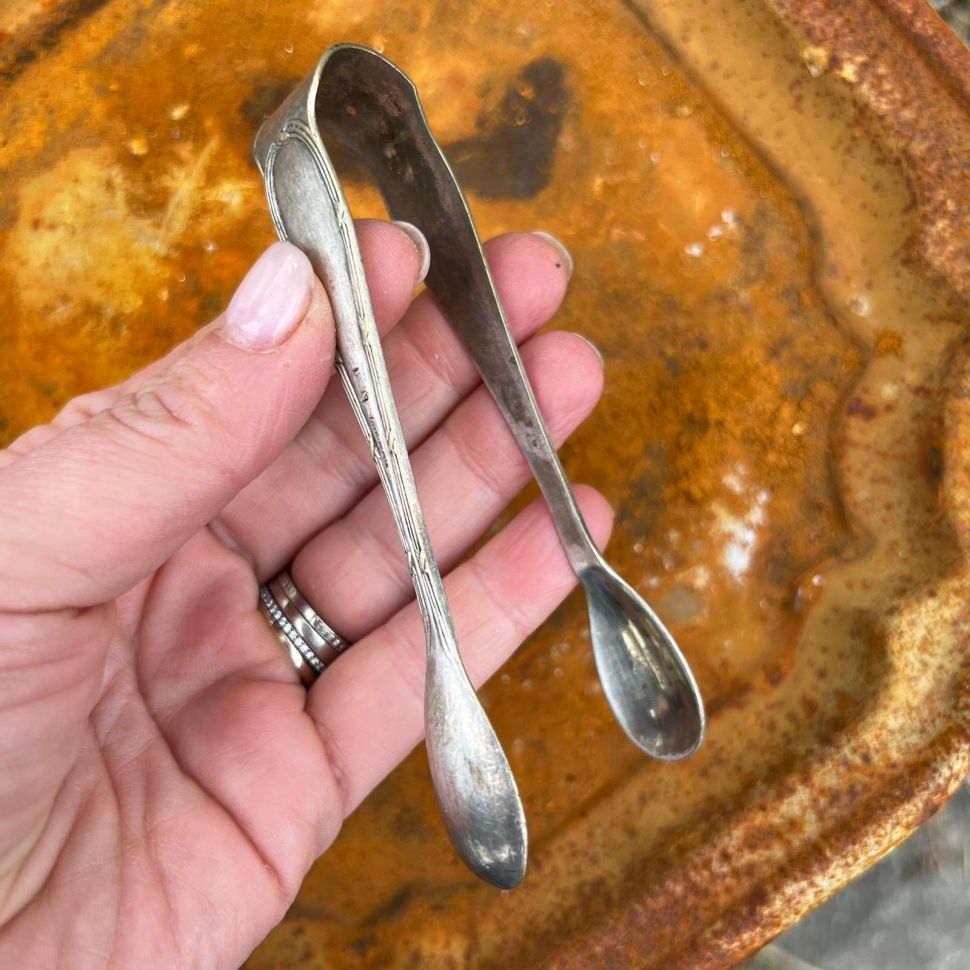 Щипцы для сахара Крестики 11 см мельхиор