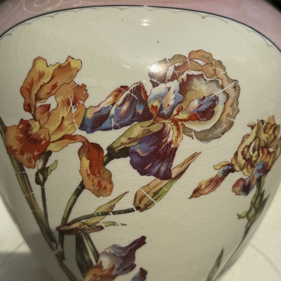 Набор для умывания Ирисы кувшин и таз Франция арнуво