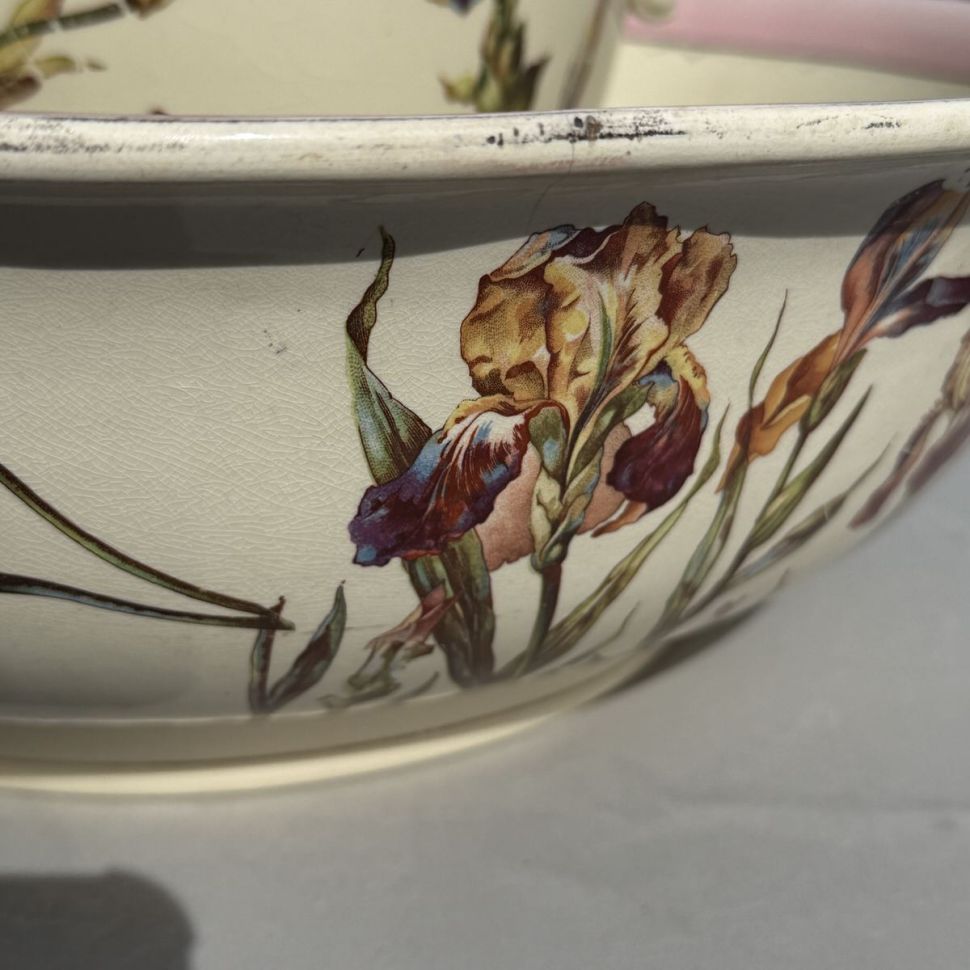 Набор для умывания Ирисы кувшин и таз Франция арнуво