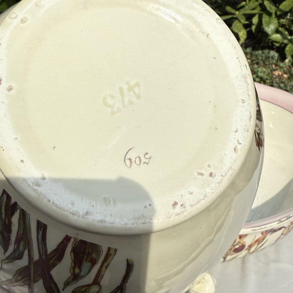 Набор для умывания Ирисы кувшин и таз Франция арнуво