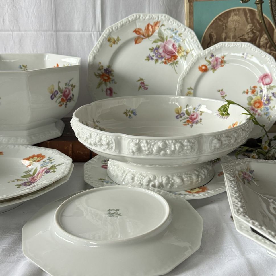 Тарелка Rosenthal Maria Classic Rose Мейсенский букет 25 см Германия 