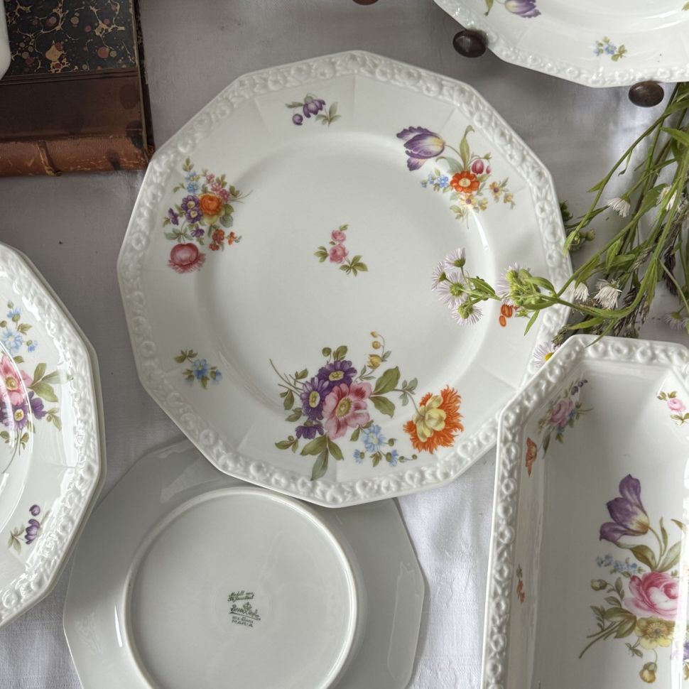 Тарелка Rosenthal Maria Classic Rose Мейсенский букет 25 см Германия 