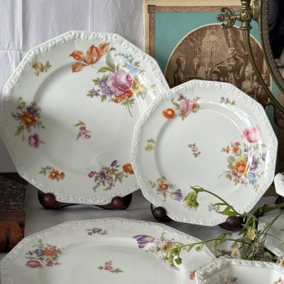 Тарелка Rosenthal Maria Classic Rose Мейсенский букет 25 см Германия 