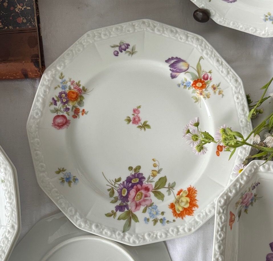 Тарелка Rosenthal Maria Classic Rose Мейсенский букет 25 см Германия