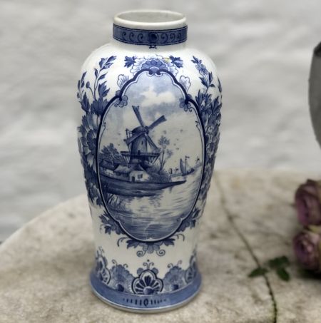 Ваза Delft Мельница 27 см Голландия
