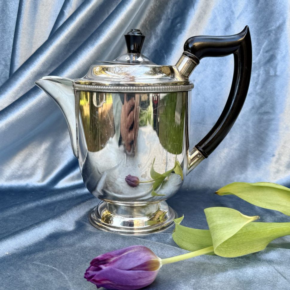 Чайник кофейник Garrard&Co 1 л серебрение Англия Ардеко