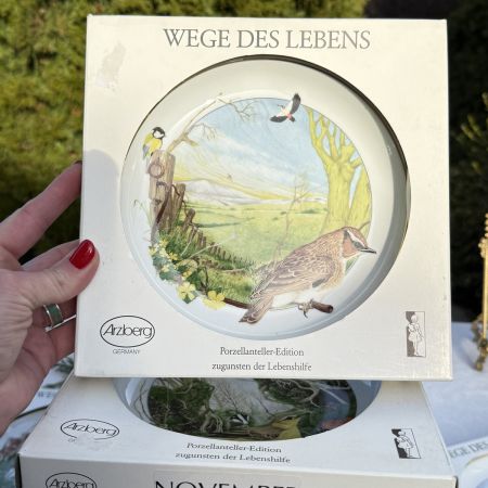 Тарелка Arzberg Birds of the Country Year Март 17 см фарфор Германия