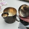 Молочник с крышкой 150 мл серебрение