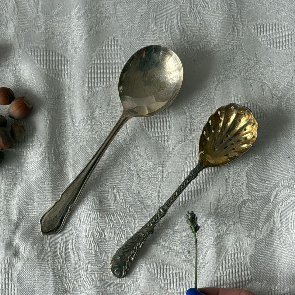 Ложка шумовка 17 см мельхиор 