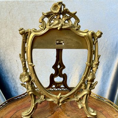 Рамка под фотографию зеркало Арнуво 36х26 см латунь  